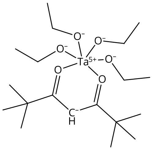 Tetraetoxytantalum tetramethylheptanedionate - CAS:177580-52-8 - (EtO)4TaTMHD, (OC-6-22)-Tetraethoxy(2,2,6,6-tetramethyl-3,5-heptanedionato-?O3,?O5)tantalum